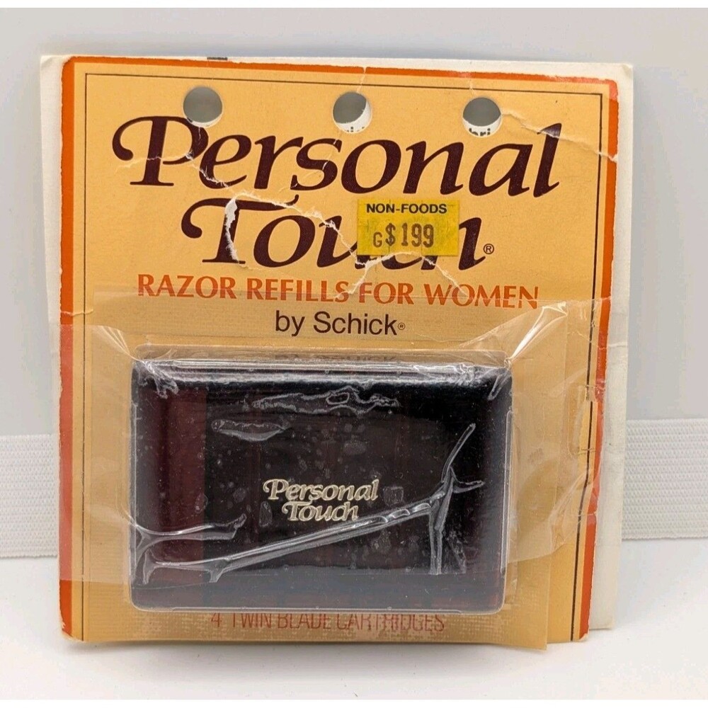 Vintage Schick Personal Touch Razor Refills Women 4 Pack Fits Trac II Open Pkg